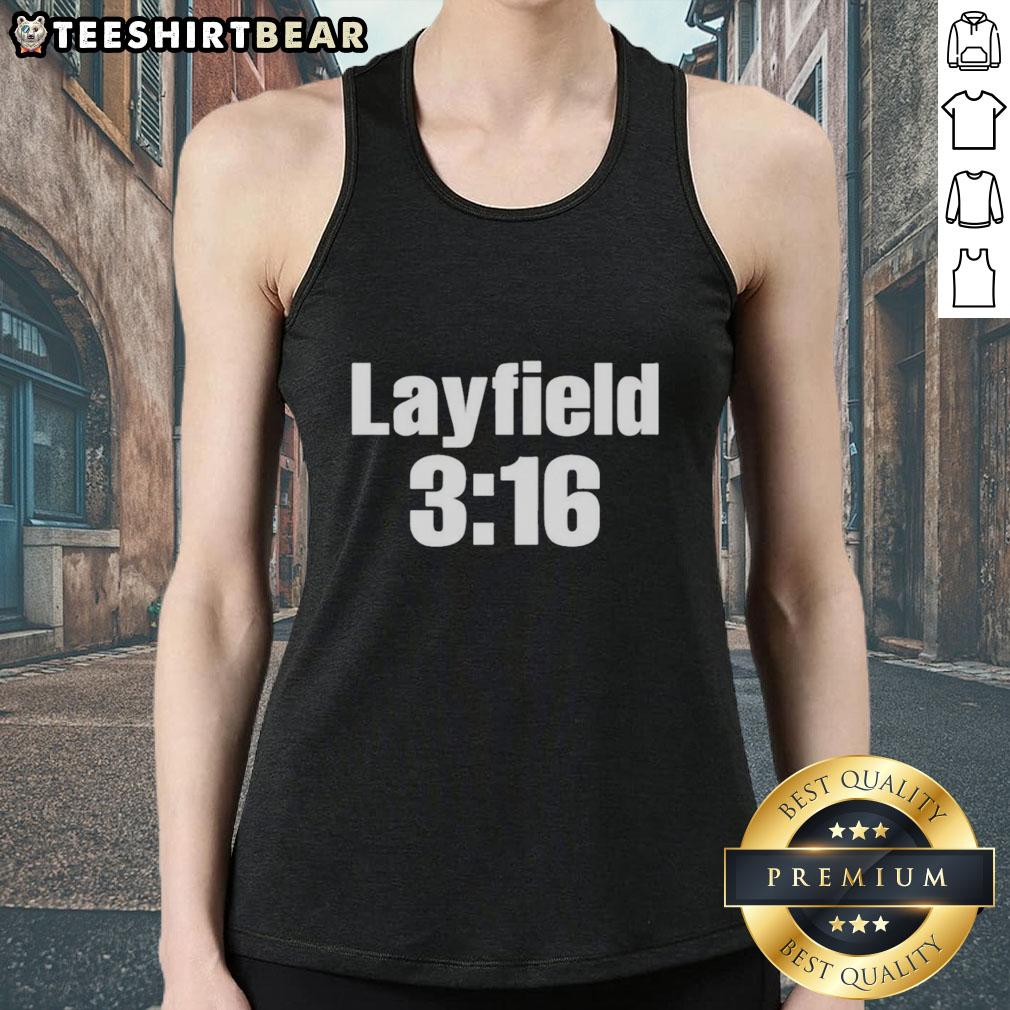 nice-layfield-3-16-text-tank-top Stylish Nice Layfield 3/16 text tank top displayed on a mannequin, perfect for casual summer outfits.