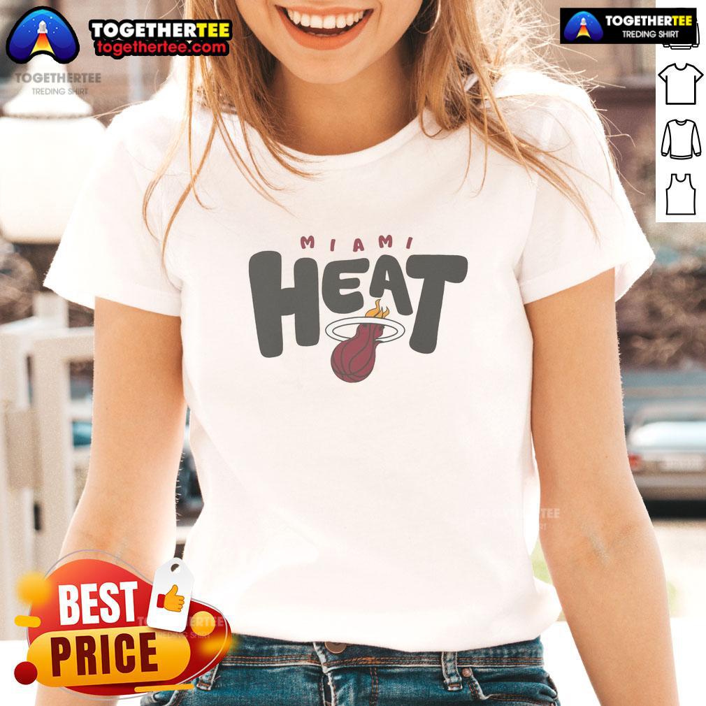 Nice Miami Heat Bubble Ladies Tee Stylish Miami Heat Bubble Ladies Tee featuring vibrant team colors and logo, perfect for fans and casual wear.