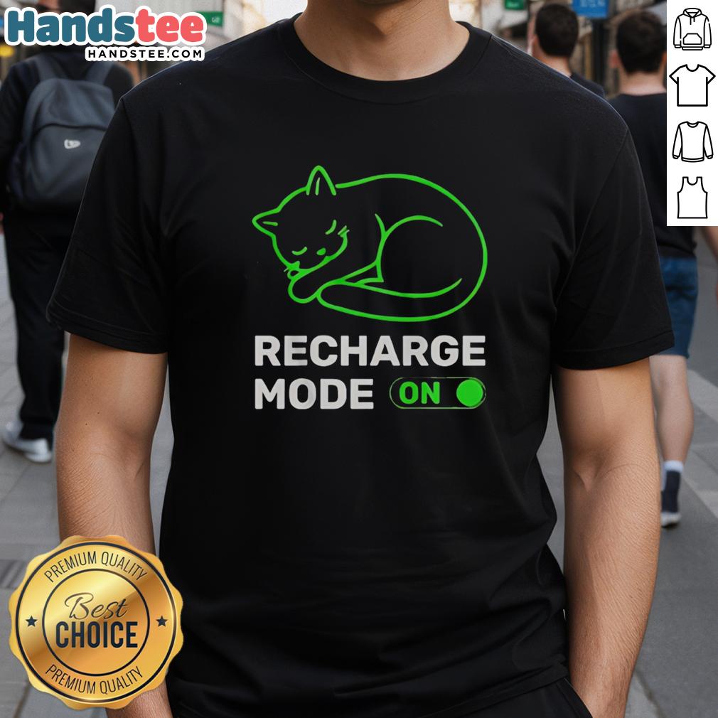nice-neon-cat-recharge-mode-on-t-shirt Nice Neon Cat Recharge Mode On T-Shirt featuring a vibrant neon cat design, perfect for cat lovers and unique fashion.