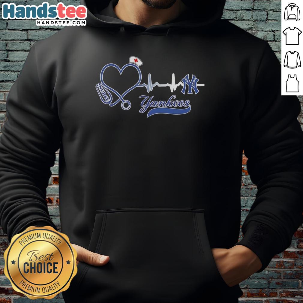 nice-new-york-yankees-nurse-lover-heartbeat-baseball-hoodie New York Yankees hoodie for nurse lovers featuring a heartbeat design and baseball theme, perfect for sports fans.