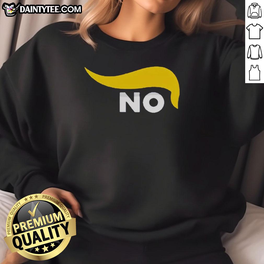 nice-no-trump-sweatshirt Cozy Nice No Trump sweatshirt in navy blue, perfect for casual wear and expressing your political stance.