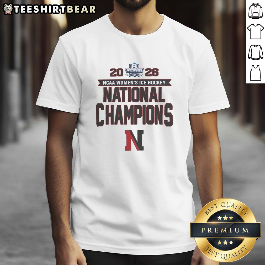 nice-northeastern-huskies-ncaa-womens-ice-hockey-frozen-four-champions-2026-t-shirt-1 Alt Text: Northeastern Huskies NCAA Women's Ice Hockey Frozen Four Champions 2026 T-Shirt featuring team colors and logo.