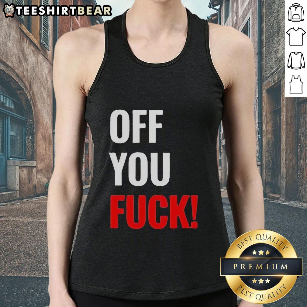 nice-off-you-fck-tank-top Nice Off You Fck Tank Top featuring bold typography on a stylish black background, perfect for casual summer wear.