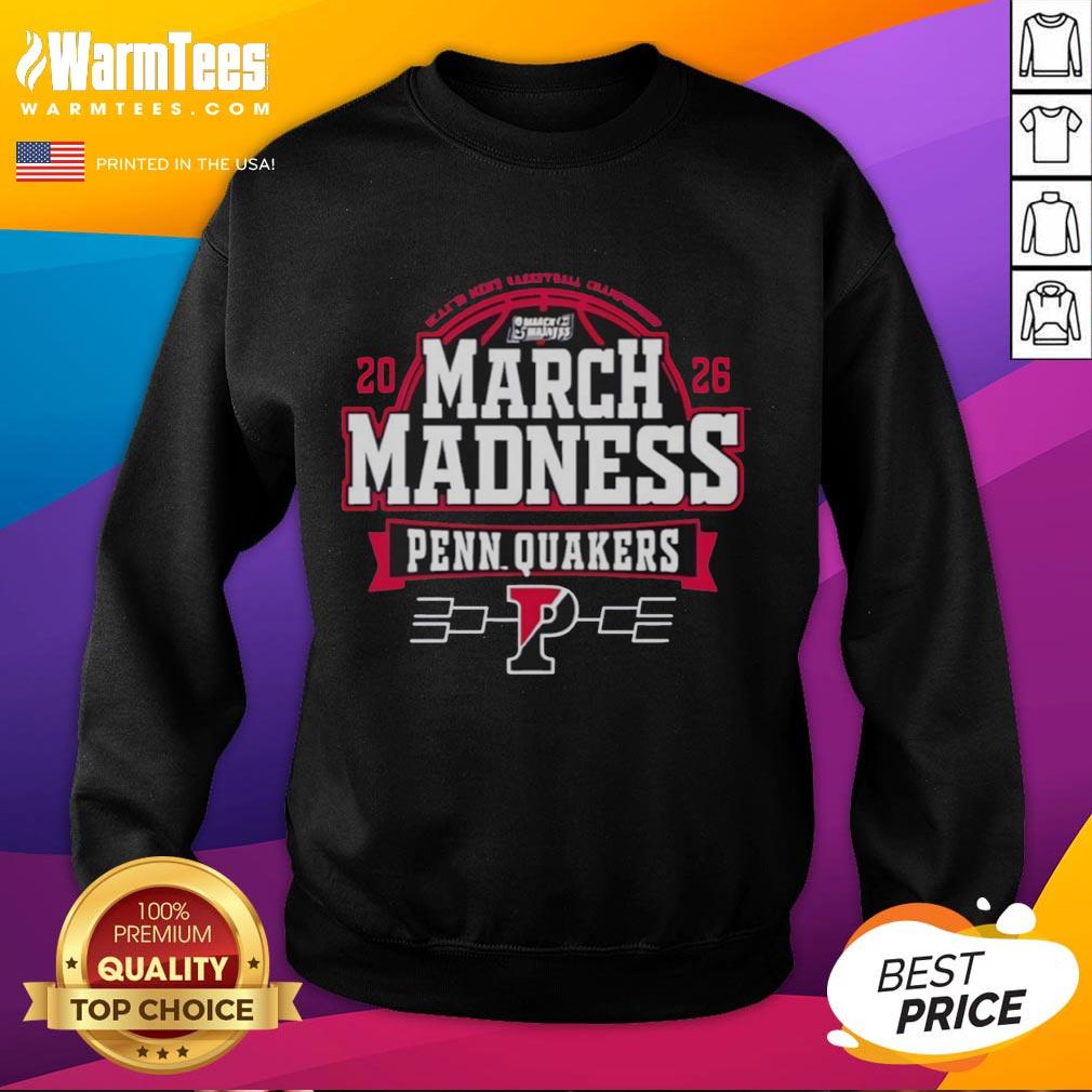 nice-pennsylvania-quakers-2026-ncaa-mens-basketball-march-madness-bound-sweatshirt Nice Pennsylvania Quakers 2026 NCAA Men's Basketball March Madness Bound Sweatshirt featuring team logo and colors.