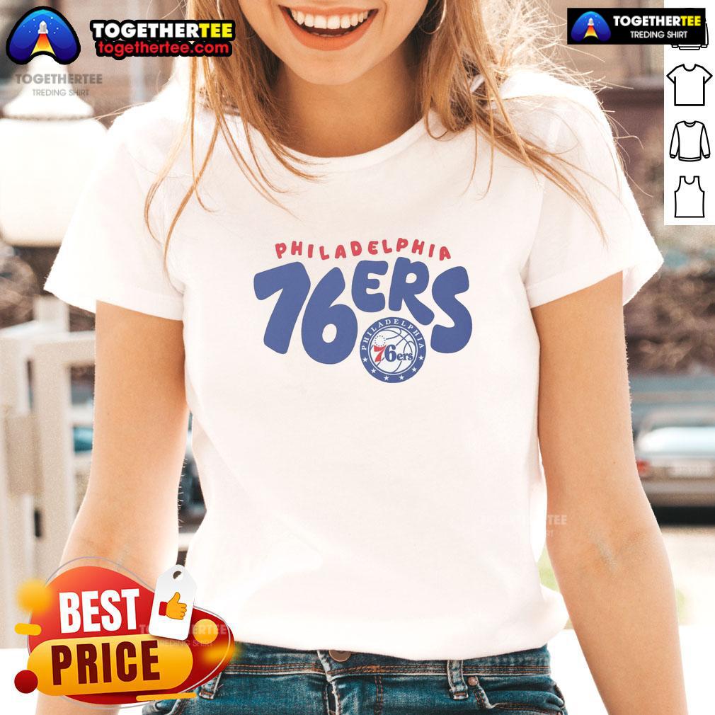 Nice Philadelphia 76Ers Bubble Ladies Tee Nice Philadelphia 76ers Bubble Ladies Tee in vibrant colors, perfect for fans showcasing team spirit and style.