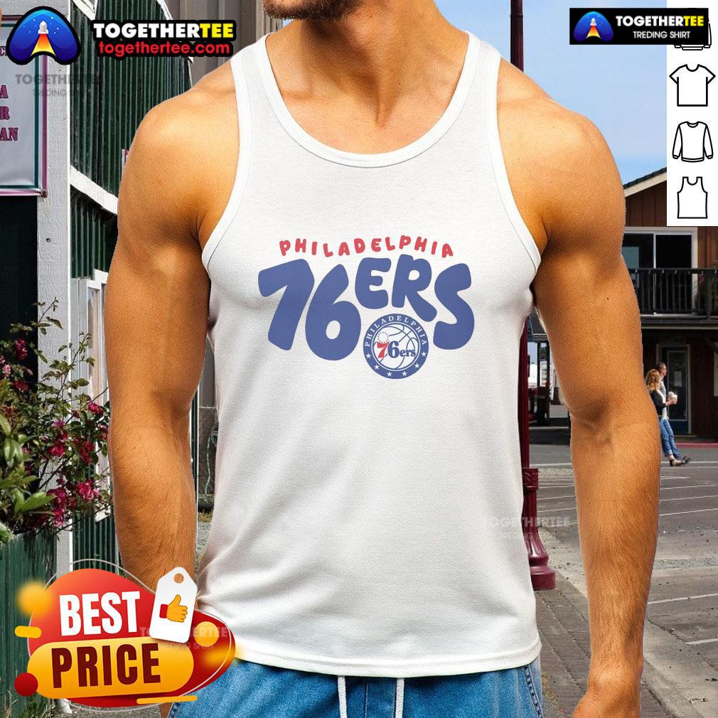Nice Philadelphia 76Ers Bubble Tank Top Alt Text: Stylish Nice Philadelphia 76ers Bubble Tank Top featuring vibrant team colors and logo, perfect for sports fans.