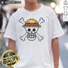 Alt Text: Nice pixel art of a Jolly Roger One Piece T-shirt featuring iconic pirate skull and crossbones design.