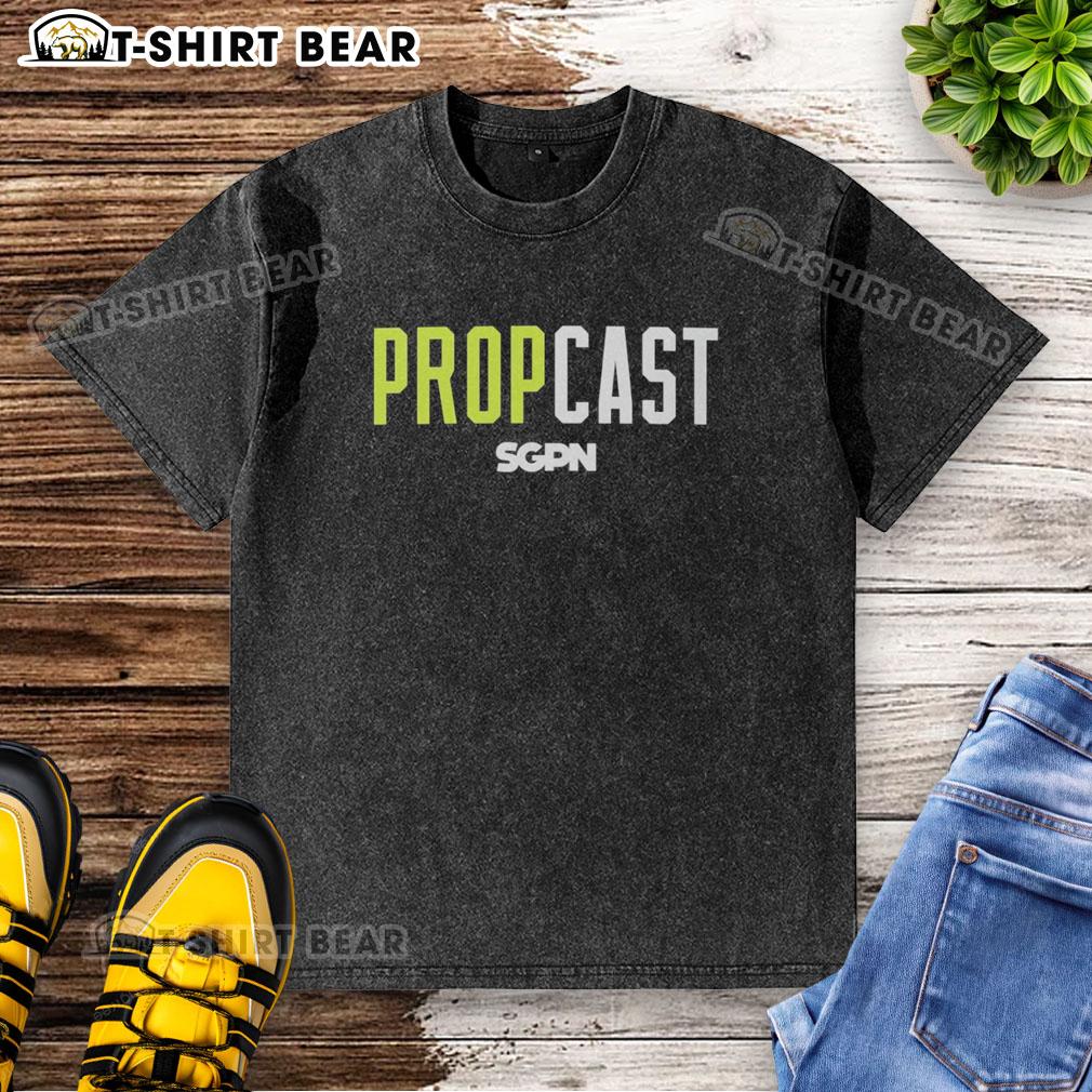 Nice Propcast Color Logo Washed T Shirt Nice Propcast color logo on a washed t-shirt, showcasing a trendy design for podcast enthusiasts.