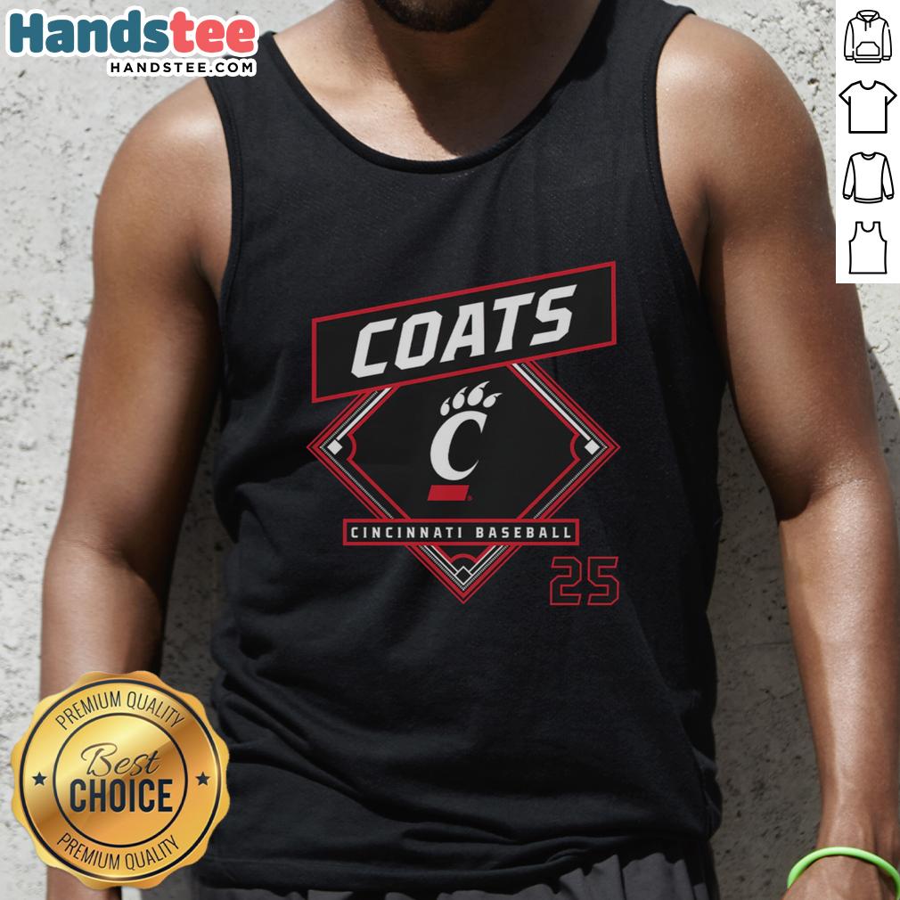 nice-quinton-coats-cincinnati-bearcats-baseball-tank-top Stylish Nice Quinton Coats Cincinnati Bearcats baseball tank top featuring vibrant team colors and logo design.