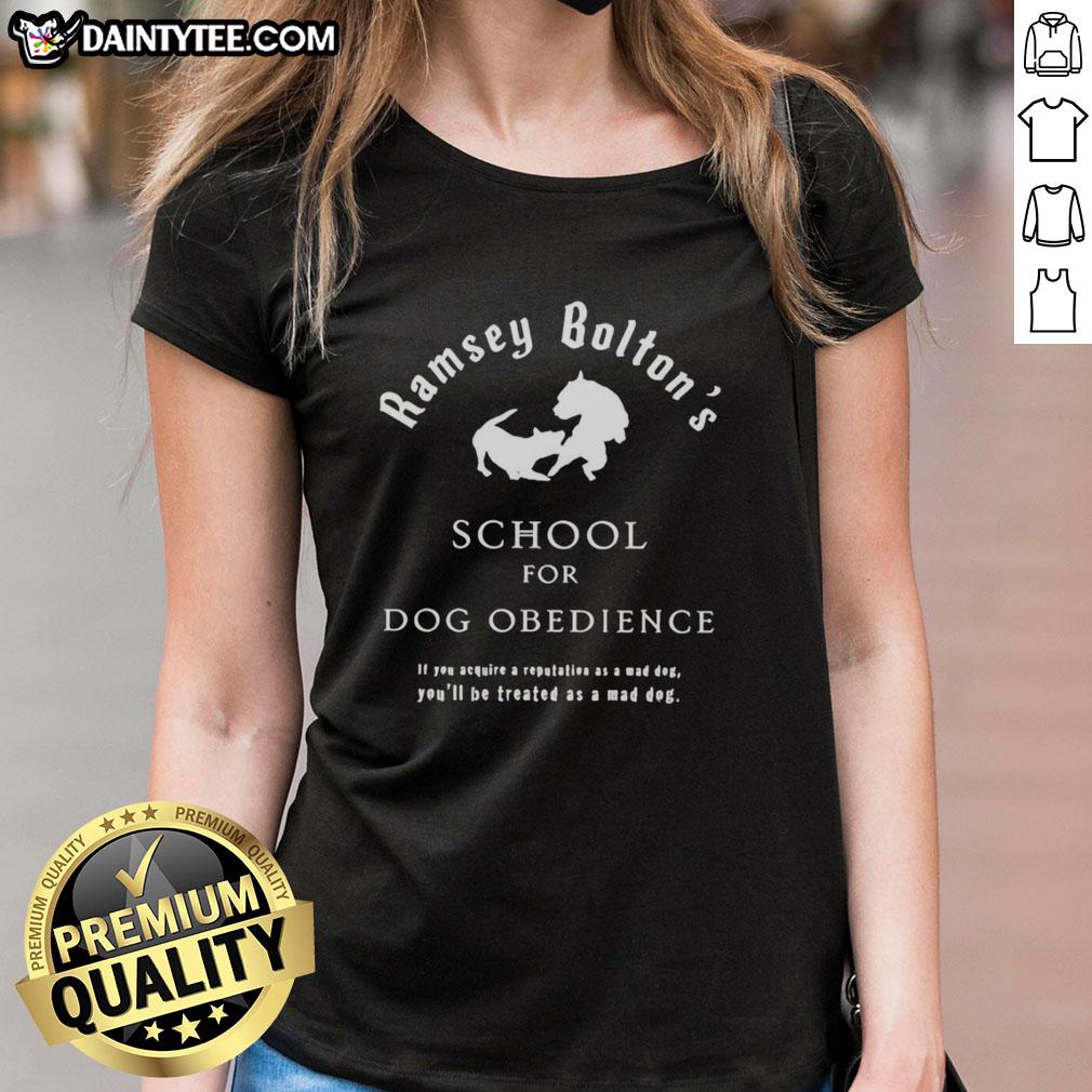nice-ramsay-bolton-in-game-of-thrones-movie-school-for-dog-obedience-if-you-acquire-a-reputation-ladies-tee Ramsay Bolton in Game of Thrones themed tee for dog obedience school, humorously showcasing a reputation for training.