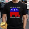 Nice Republican Come For The Racism Stay For The Pedophilia T-Shirt featuring bold text on a casual black tee.