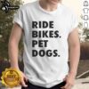Nice Ride Bikes Pet Dogs T-Shirt featuring a fun graphic of dogs riding bikes, perfect for pet lovers and cyclists.