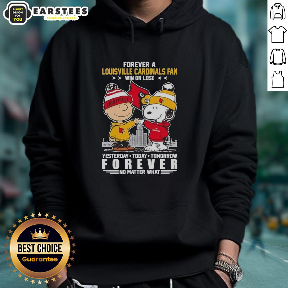 nice-snoopy-and-charlie-brown-x-ncaa-forever-a-louisville-cardinals-fan-win-or-lose-hoodie Alt Text: Snoopy and Charlie Brown NCAA Forever hoodie for Louisville Cardinals fans, celebrating win or lose spirit.