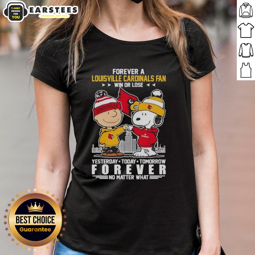 nice-snoopy-and-charlie-brown-x-ncaa-forever-a-louisville-cardinals-fan-win-or-lose-ladies-tee Nice Snoopy and Charlie Brown NCAA Forever Louisville Cardinals fan tee for women, perfect for game day and showing team spirit.