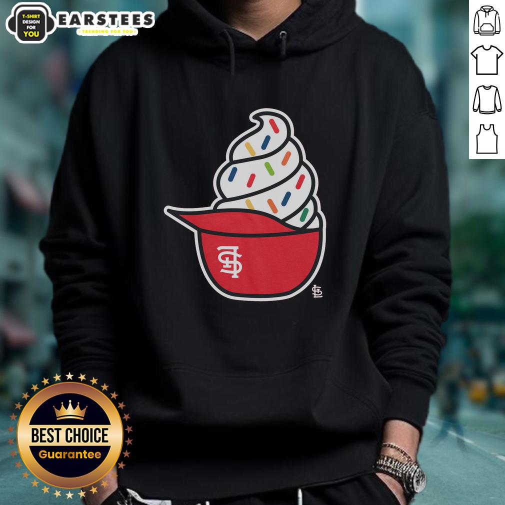 nice-st-louis-cardinals-ice-cream-hoodie Alt Text: Stylish Nice St. Louis Cardinals Ice Cream Hoodie showcased on a model, perfect for fans and casual wear.