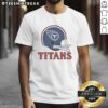 Alt Text: Tennessee Titans football logo displayed on a large helmet t-shirt, perfect for fans and sports enthusiasts.