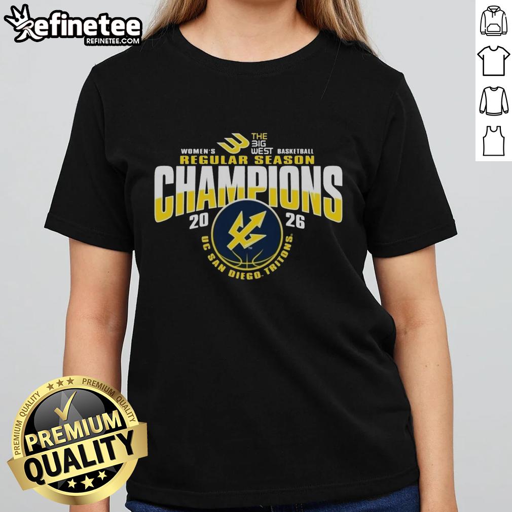 nice-uc-san-diego-tritons-womens-basketball-2026-big-west-regular-season-champions-ladies-tee Alt Text: Nice UC San Diego Tritons Women's Basketball 2026 Big West Champions Ladies Tee showcasing team pride and style.