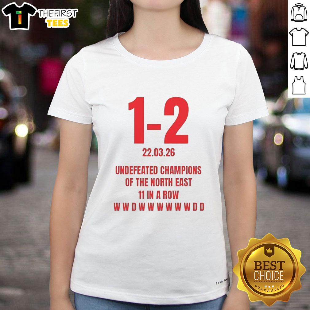 nice-undefeated-champions-of-the-north-east-11-in-a-row-ladies-tee Alt Text: Nice Undefeated Champions of the North East 11 in a Row Ladies Tee, showcasing a stylish design for women's sports apparel.