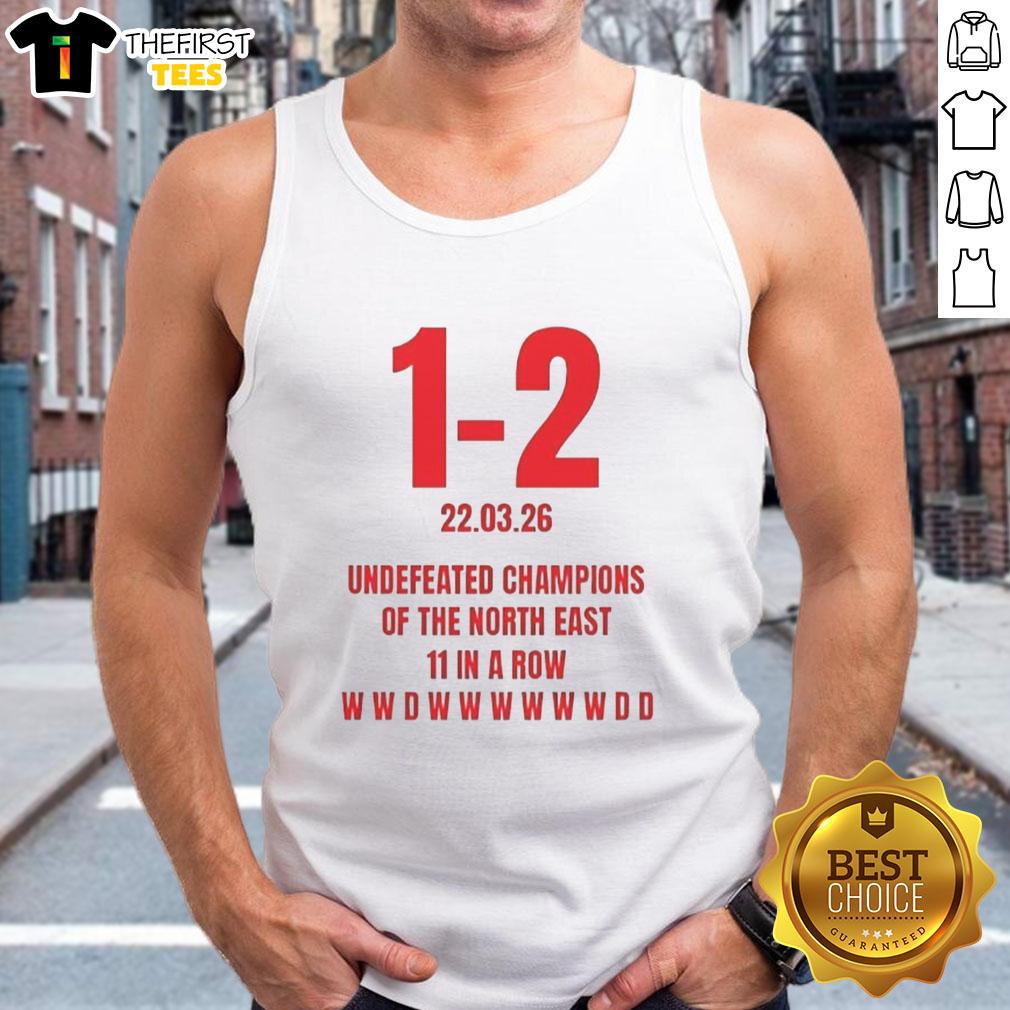 nice-undefeated-champions-of-the-north-east-11-in-a-row-tank-top Nice Undefeated Champions of the North East tank top celebrating 11 in a row, perfect for sports fans and casual wear.