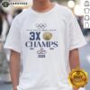 Alt Text: Nice USA Hockey 2026 Olympic Men's Ice Hockey 3X Champions T-Shirt featuring bold graphics and vibrant colors.