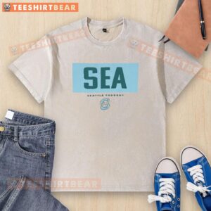 Premium SEA Seattle Torrent Washed T-Shirt in soft cotton fabric, featuring a stylish, relaxed fit and vibrant color.