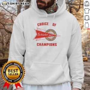 Nice Schiefer Racing Choice of Champions hoodie featuring forged aluminum flywheels and clutches design.