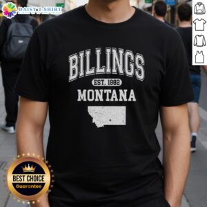 Good Billings Montana Est. 1882 varsity t-shirt featuring a stylish design, perfect for fans of Billings, Montana.
