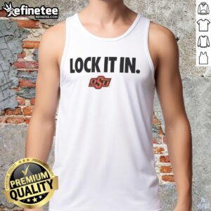 Good Oklahoma State Cowboys 2026 Lock It In tank top featuring vibrant team colors and logo, perfect for fans.