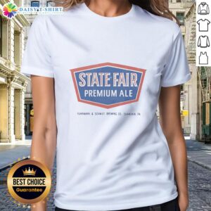 Alt Text: Nice State Fair Premium Ale FS Brewing Shamokin Ladies Tee featuring vibrant graphics and comfortable fit.