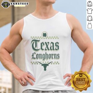 Pretty Texas Longhorns St. Patrick's Day tank top featuring festive green design and stylish graphics for holiday celebrations.