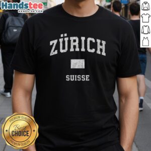 Stylish Nice Zurich Switzerland Suisse T-Shirt featuring a vibrant design showcasing Zurich's iconic skyline.