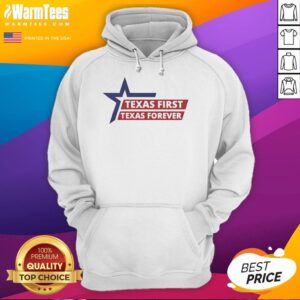 Premium Texas First Texas Forever Hoodie in navy blue, showcasing a stylish design perfect for Texas pride enthusiasts.