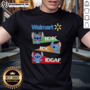 Top Stitch X Walmart 'Idk I Don't Know Idc I Don't Care Idgaf' T-Shirt, casual graphic tee for laid-back style.