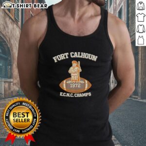 1972 Nice Fort Calhoun ECNC Champs tank top featuring vintage design and school pride for sports enthusiasts.