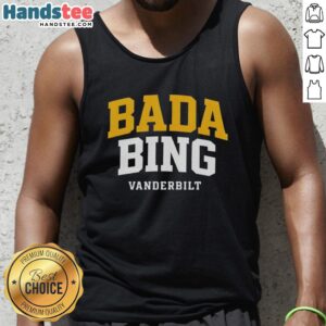 Premium Chandler Bing Vanderbilt Bada Bing tank top featuring a stylish design for fans of Friends and trendy casual wear.