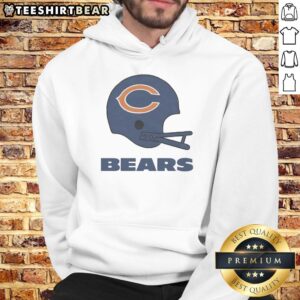 Awesome Chicago Bears football logo featured on a big helmet hoodie for fans, perfect for game day style.