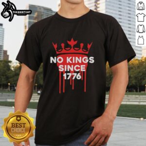 Top No Kings Since 1776 Crown Melting T-Shirt featuring a unique design with a melting crown graphic.