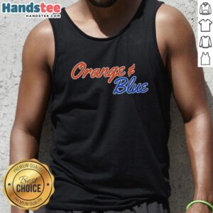 Alt Text: Stylish orange and blue Florida Gators tank top, perfect for game day or casual wear, showcasing team spirit.