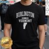 Alt Text: Official Burlington Vermont Est. 1763 varsity t-shirt featuring bold lettering and a classic athletic design.