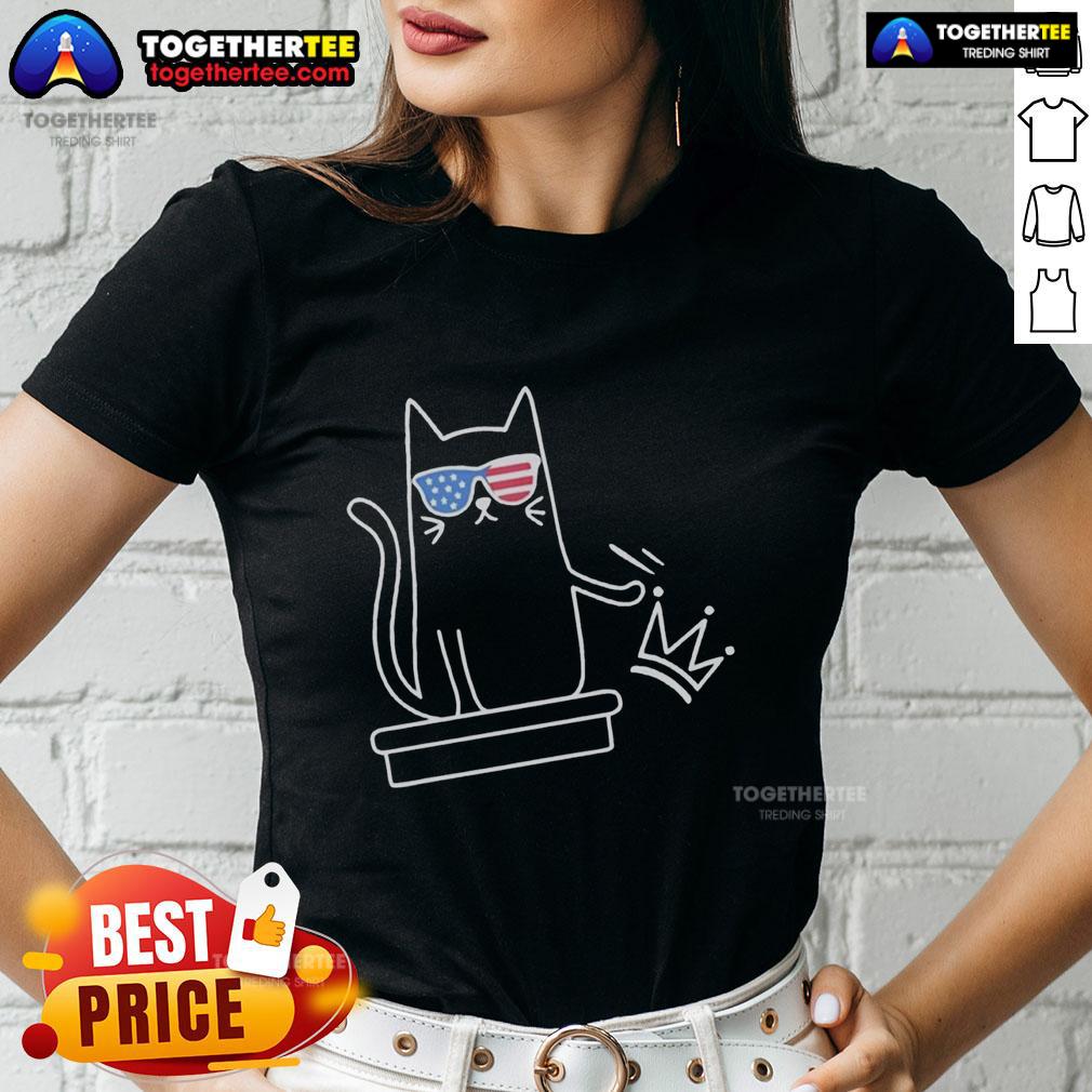 Official Cat No Kings In America Sketch Ladies Tee Official Cat No Kings in America sketch ladies tee featuring a unique design and stylish fit for cat lovers.