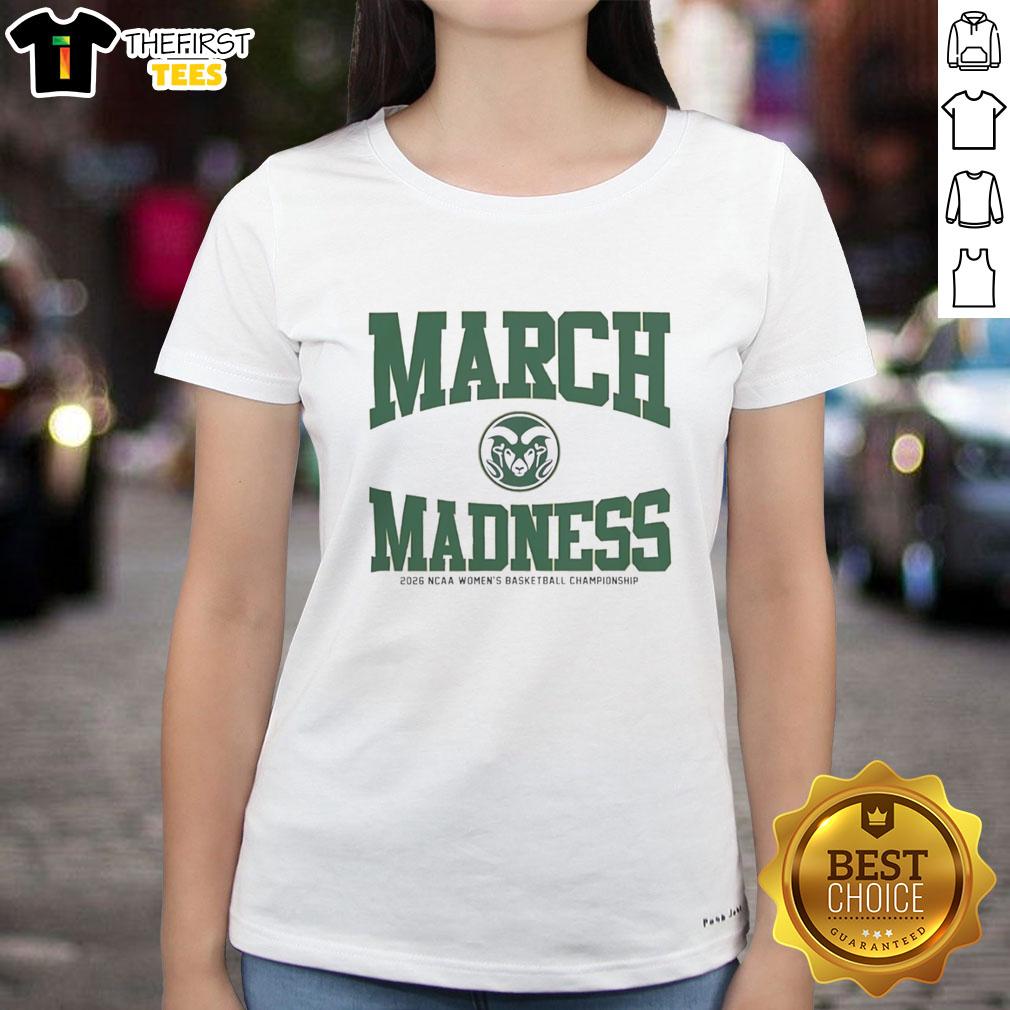 official-colorado-state-rams-march-madness-2026-ncaa-womens-basketball-championship-ladies-tee Alt Text: Official Colorado State Rams March Madness 2026 NCAA Women's Basketball Championship ladies tee shirt design.