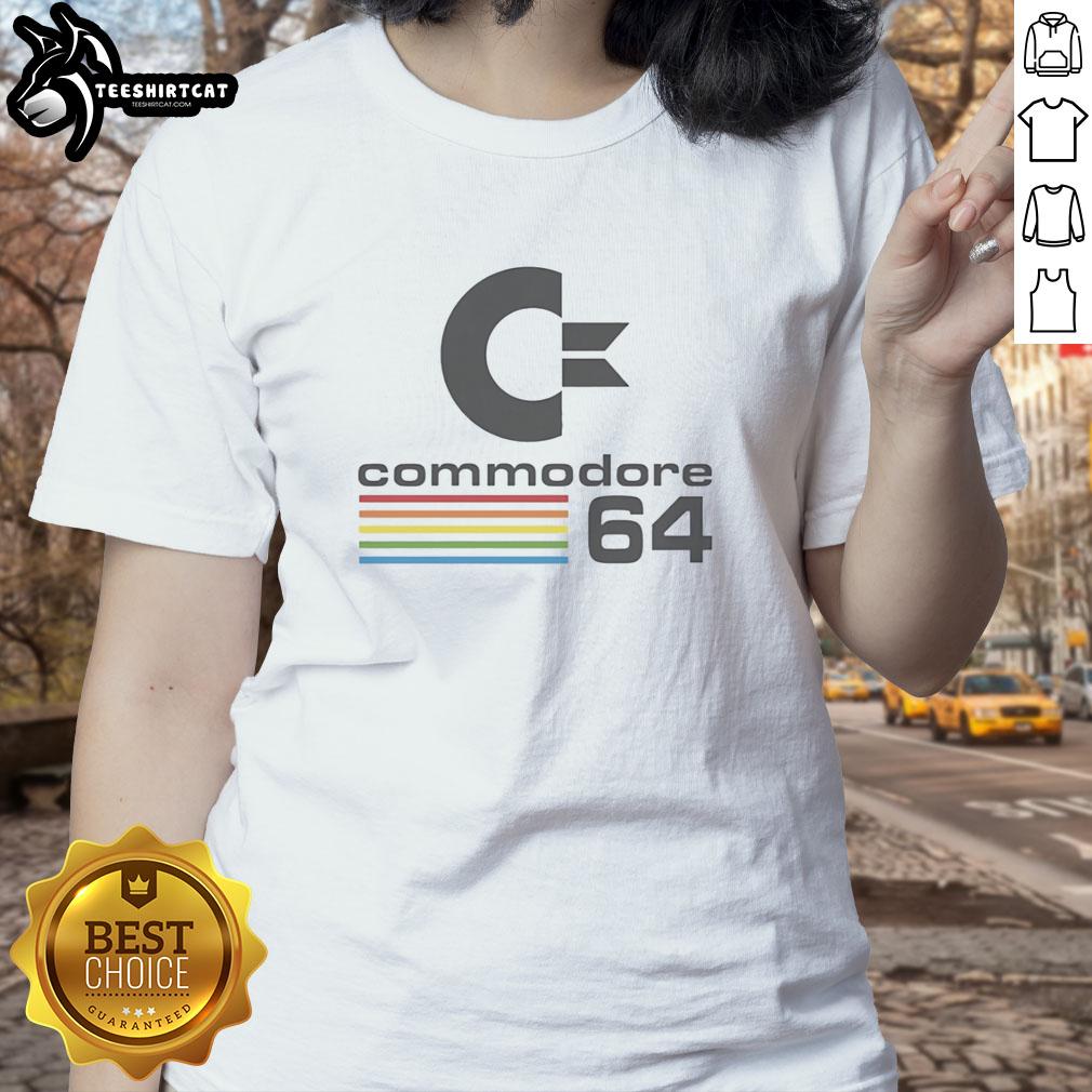 official-commodore-64-retro-ladies-tee Official Commodore 64 Retro Ladies Tee in vibrant colors featuring classic gaming graphics, perfect for retro enthusiasts.