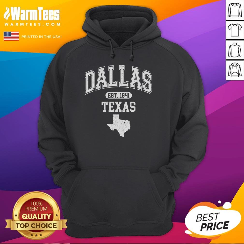 official-dallas-texas-est-1841-varsity-hoodie Official Dallas Texas Est 1841 Varsity Hoodie showcasing a stylish design perfect for fans and casual wear.
