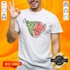 Official Ham Slices Funny Cartoon T-Shirt featuring playful ham slice graphics and vibrant colors for a humorous look.