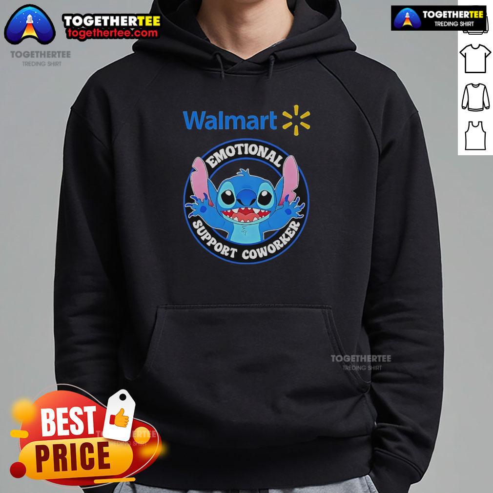 Official Happy Stitch Walmart Emotional Support Coworker Hoodie Official Happy Stitch Walmart Emotional Support Coworker Hoodie in vibrant colors, perfect for comfort and style at work.