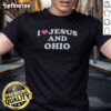 Official I Love Jesus And Ohio T-Shirt featuring a bold graphic design and vibrant colors, perfect for proud Ohioans.