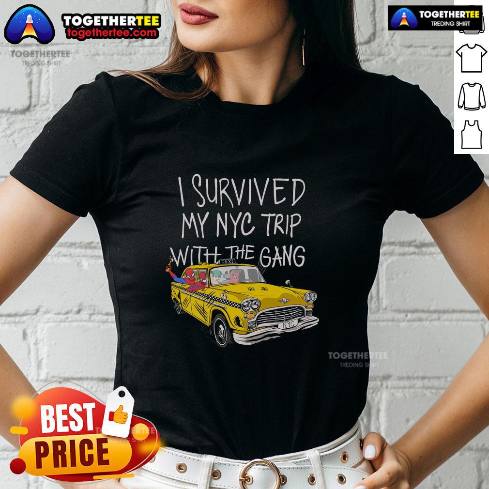 Official I Survived My Nyc Trip With The Gang Spider Perks Ladies Tee Official 'I Survived My NYC Trip With The Gang' Spider Perks ladies tee, featuring a stylish graphic design and vibrant colors.