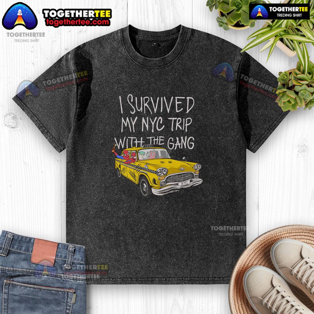 Official I Survived My Nyc Trip With The Gang Spider Perks Washed T Shirt Official I Survived My NYC Trip With The Gang Spider Perks washed t-shirt featuring vibrant graphic design.