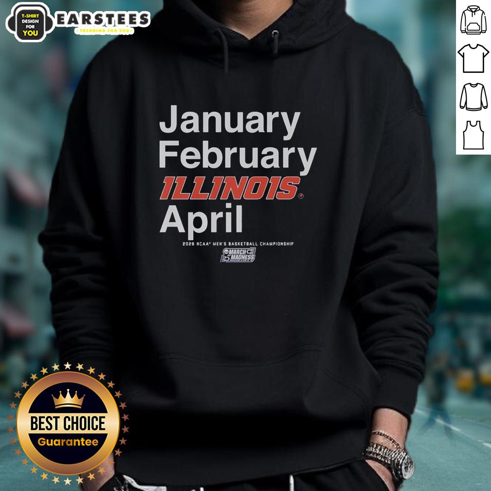 official-illinois-fighting-illini-january-february-april-ncaa-mens-basketball-championship-march-madness-hoodie Alt Text: Official Illinois Fighting Illini hoodie for NCAA Men's Basketball Championship featuring March Madness design.