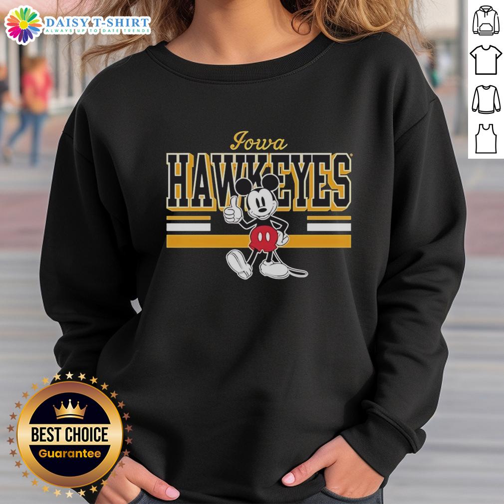 Official Iowa Hawkeyes Mickey Mouse Sweatshirt Official Iowa Hawkeyes Mickey Mouse sweatshirt featuring a playful design, perfect for fans and cozy wear.